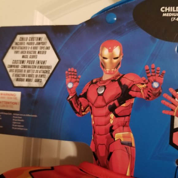 Marvel Iron Man Costume with gloves and mask - Picture 7 of 14